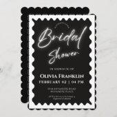 Retro trendy wavy vrijgezellenfeest kaart (Voorkant / Achterkant)