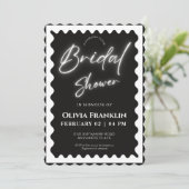 Retro trendy wavy vrijgezellenfeest kaart (Staand voorkant)