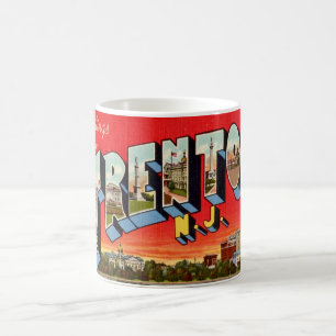 Retro Trenton NJ Ansichtkaart Koffiemok
