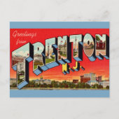 Retro Trenton NJ Briefkaart (Voorkant)