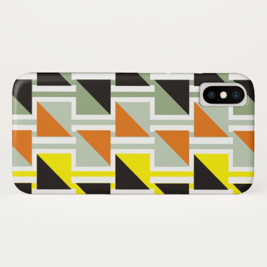 Retro triange patroon en vierkanten Case-Mate iPhone case (Achterkant (horizontaal))