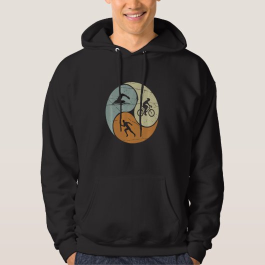 Retro Triathlon Hoodie (Voorkant)