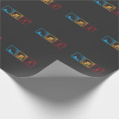 Retro Triathlon Swimming Cycling Running Athlete Cadeaupapier (Hoek)