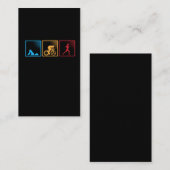 Retro Triathlon Swimming Cycling Running Athlete Visitekaartje (Voorkant / Achterkant)