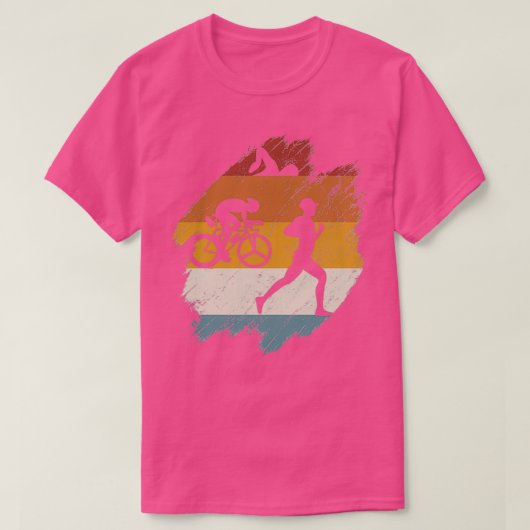 Retro Triathlon T-shirt (Design voorkant)