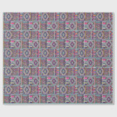 Retro tribal, geometrisch patroon. cadeaupapier (Vlak)
