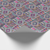 Retro tribal, geometrisch patroon. cadeaupapier (Hoek)