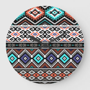 Retro Tribal Navajo: Geometrisch Naadloos. Grote Klok