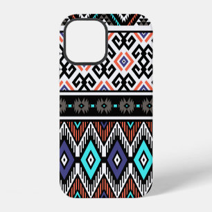 Retro Tribal Navajo: Geometrisch Naadloos. iPhone 12 Hoesje