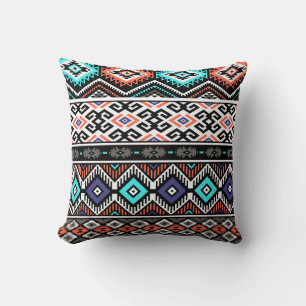 Retro Tribal Navajo: Geometrisch Naadloos. Kussen