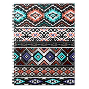 Retro Tribal Navajo: Geometrisch Naadloos. Notitieboek