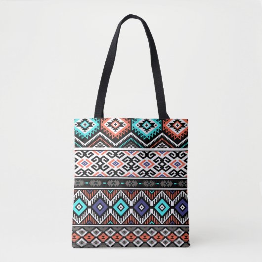 Retro Tribal Navajo: Geometrisch Naadloos. Tote Bag (Voorkant)