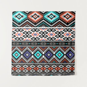 Retro Tribal Navajo: Geometrisch Naadloos. Wandkleed