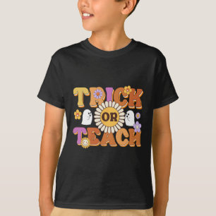 Retro Trick of Teach Ghost Teacher Halloween Costu T-shirt