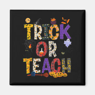Retro Trick of Teach leraar Halloween Costume Mann Magneet