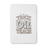 Retro Trick Or Teach Halloween Leraar Shirt Ontwer Badmat (Voorkant Verticaal)
