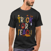Retro Trick Or Teach Teacher Halloween Costume Men T-shirt (Voorkant)