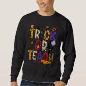 Retro Trick Or Teach Teacher Halloween Costume Men Trui (Voorkant)