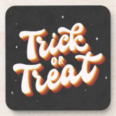 Retro-Trick or treat Bier Onderzetter (Voorkant)