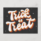 Retro-Trick or treat Briefkaart (Voorkant)