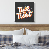 Retro-Trick or treat Canvas Afdruk (Insitu (Slaapkamer))