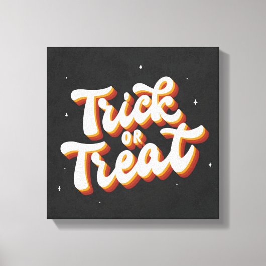 Retro-Trick or treat Canvas Afdruk (Voorkant)
