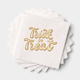 Retro-Trick or treat Folie Servetten