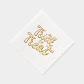 Retro-Trick or treat Folie Servetten (Rechts)