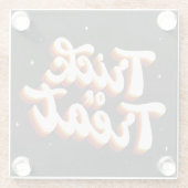 Retro-Trick or treat Glazen Onderzetter (Achterkant)