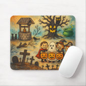 Retro Trick-or-Treat Halloween Muismat (Met muis)