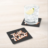 Retro-Trick or treat Kartonnen Onderzetters (Insitu)