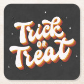 Retro-Trick or treat Kartonnen Onderzetters (Voorkant)