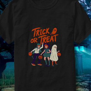 Retro Trick or treat Kinder Halloween Shirt