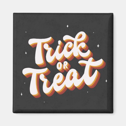 Retro-Trick or treat Magneet (Voorkant)