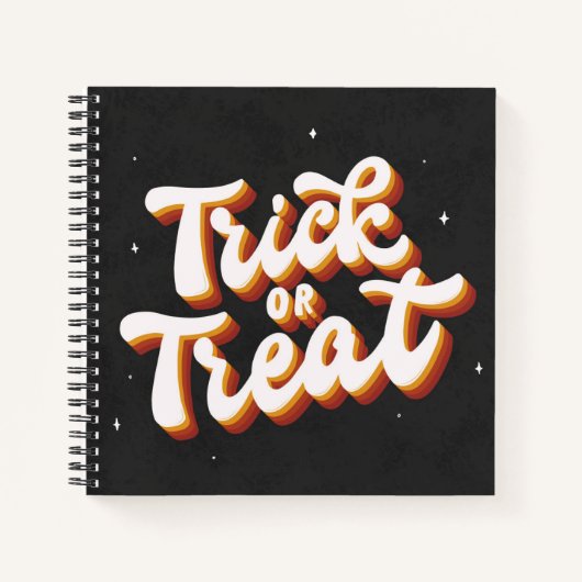 Retro-Trick or treat Notitieboek (Voorkant)