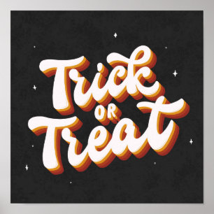 Retro-Trick or treat Poster