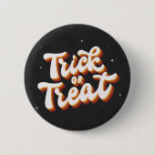 Retro-Trick or treat Ronde Button 5,7 Cm (Voorkant)