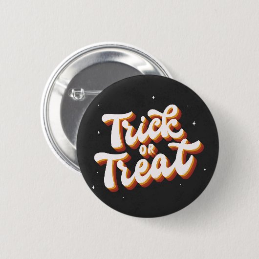 Retro-Trick or treat Ronde Button 5,7 Cm (Voorkant /achterkant)