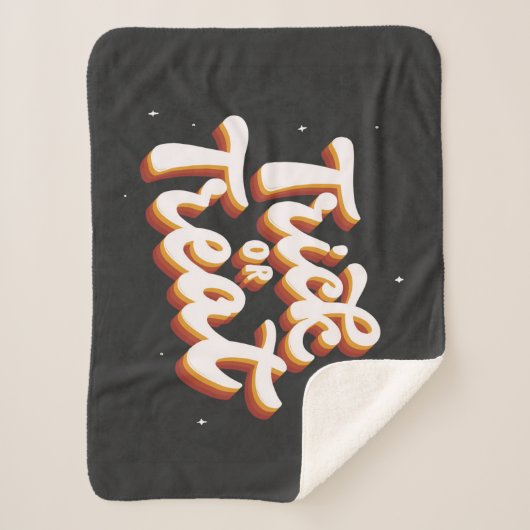 Retro-Trick or treat Sherpa Deken (Voorkant)