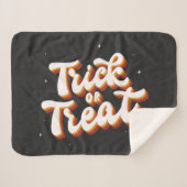 Retro-Trick or treat Sherpa Deken (Voorkant (horizontaal))