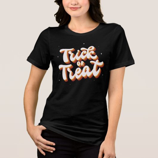 Retro-Trick or treat Tri-Blend Shirt (Voorkant)