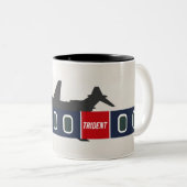 Retro Trident Jet Age Silohuette Mok (Voorkant rechts)