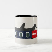 Retro Trident Jet Age Silohuette Mok (Center)