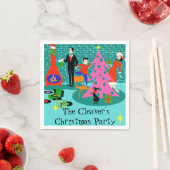 Retro Trimmen van de kerstboom Papier servetten (Insitu)