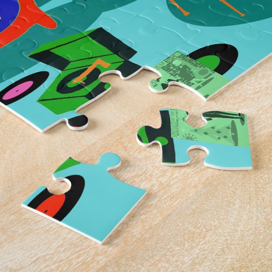 Retro Trimming kerstboom Puzzle Legpuzzel (Zijkant)