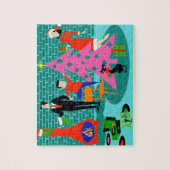 Retro Trimming kerstboom Puzzle Legpuzzel (Verticaal)