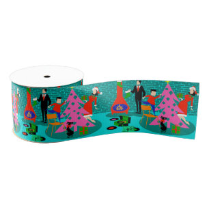 Retro Trimming kerstboomlint Grosgrain Lint