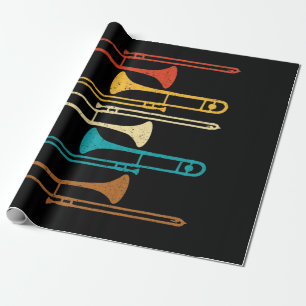 Retro Trombone - Jazz Cadeaupapier