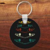 Retro Trombone Jazz Geweldige muzikant Sleutelhanger (Voorkant)