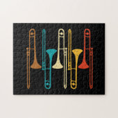 Retro Trombone - Jazz Legpuzzel (Horizontaal)